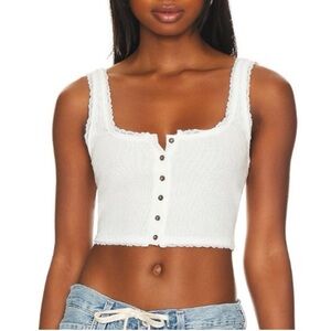 Free people white crop top
